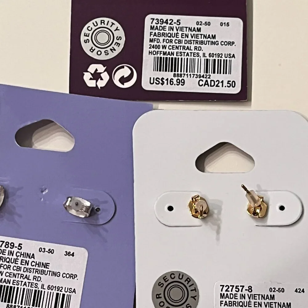 Claire’s & Luxe by Claire’s Stud Earrings – Hamburgers, Lollipops & Dogs! (k/x)‎